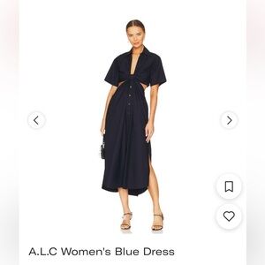 A.L.C. Women's Midnight Blue Midi Dress